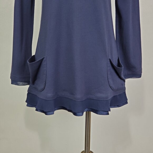 LOGO Lori Goldstein Girl's Modal Blend Knit Tunic Top With Pockets Size XL (12) - Picture 3 of 13